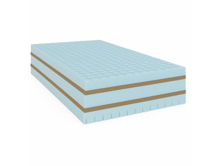 KRĘGOSEN DUO H4 pocket spring mattress, T25 foam, hypoallergenic, pressure-relief, 7 zones, height 24cm