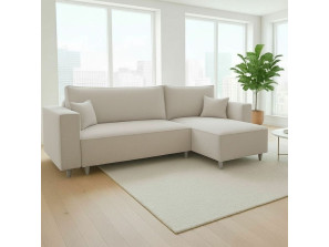 Modernes Ecksofa mit Schlaffunktion RIO Boucle 1a