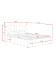 Polsterbett 140x200 ALMA mit Stauraum