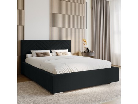 AURA upholstered bed, 120x200, with storage space for bedding