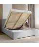 AURA upholstered bed, 120x200, with storage space for bedding