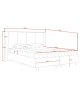 BELLA upholstered bed, 120x200, on legs