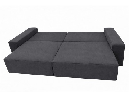 MILANO-Wohnzimmersofa mit Schlaffunktion und Bettwäschefach, Velur