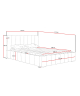 Polsterbett 200x200 MENOS mit Bettkasten