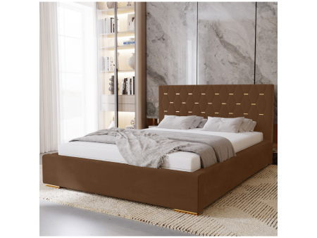 GOLDEN upholstered bed, 120x200, with storage for bedding