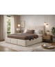 Bett „Chicago“ – Cordstoff | Modernes Polsterbett mit Stauraum