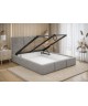 Bett „Chicago“ – Cordstoff | Modernes Polsterbett mit Stauraum