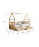 Kinder-Doppelbett „Lucy“ 75 x 180