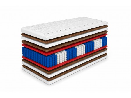 Taschenfederkernmatratze 160x200 PLUS SIZE COMBO H5, 31 cm, Kokosfaser, Taschenfederkern, beidseitig nutzbar
