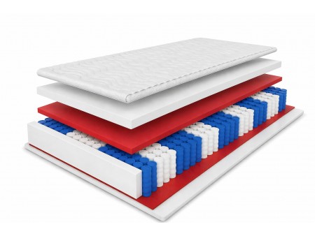 Materac kieszeniowy SALSA POCKET  180x200x24 H3/H3 – średnio-twardy, dwustronny, sprężysty, antyalergiczny