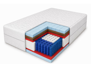 Taschenfederkernmatratze 100x200 KRĘGOSEN H3/H4, 27 cm, Schaumstoff, Taschenfederkern, Kokosfaser, antiallergisch