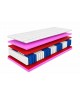 MUVIESO H3 pocket spring mattress, 100x200, pocket springs, HR foam, hypoallergenic, 7 zones, height 25cm