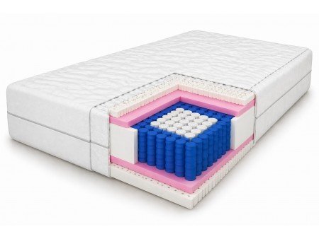 PARIS 200x200 pocket spring mattress, latex, 7 zones, hypoallergenic H3, T25 foam, height 27cm
