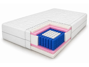 PARIS 80x200 pocket spring mattress, latex, 7 zones, hypoallergenic H3, T25 foam, height 27cm