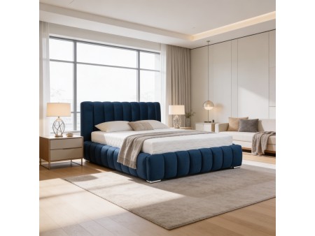 MONACO upholstered bedroom bed with a bed base and storage space for bedding