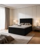 Continental bed with a NERO BOX SZTRUKS mattress and bedding storage compartments