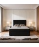 Continental bed with a NERO BOX SZTRUKS mattress and bedding storage compartments