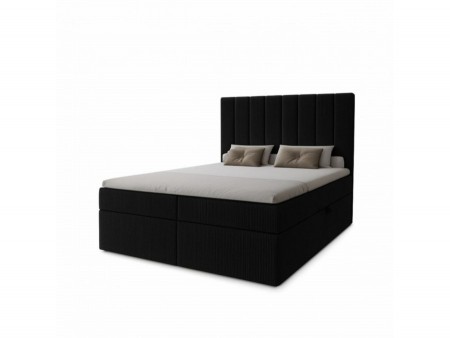 Kontinentalbett mit der Matratze NERO BOX SZTRUKS und Bettwäschefächern