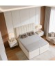 Continental bed with a NERO BOX SZTRUKS mattress and bedding storage compartments