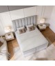 Continental bed with a NERO BOX SZTRUKS mattress and bedding storage compartments