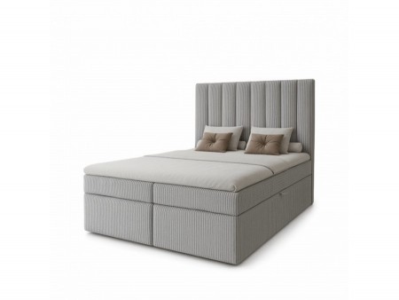 Continental bed with a NERO BOX SZTRUKS mattress and bedding storage compartments