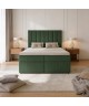 Continental bed with a NERO BOX SZTRUKS mattress and bedding storage compartments