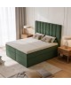 Continental bed with a NERO BOX SZTRUKS mattress and bedding storage compartments