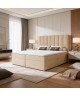 NERO continental bed with built-in mattress and bedding storage compartments