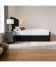 NERO continental bed with built-in mattress and bedding storage compartments
