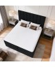 NERO continental bed with built-in mattress and bedding storage compartments