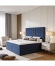 NERO continental bed with built-in mattress and bedding storage compartments