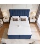 NERO continental bed with built-in mattress and bedding storage compartments