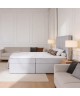 NERO continental bed with built-in mattress and bedding storage compartments