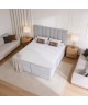 NERO continental bed with built-in mattress and bedding storage compartments