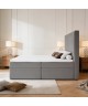 NERO continental bed with built-in mattress and bedding storage compartments