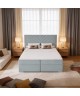A continental bed with a VICTORIA mattress and bedding storage compartments
