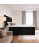 A continental bed with a VICTORIA mattress and bedding storage compartments