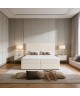 A continental bed with a VICTORIA mattress and bedding storage compartments