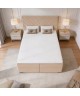 A continental bed with a VICTORIA mattress and bedding storage compartments