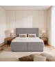 A continental bed with a VICTORIA mattress and bedding storage compartments