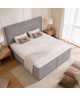 A continental bed with a VICTORIA mattress and bedding storage compartments