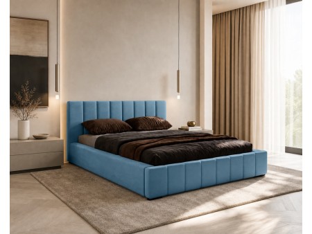 Polsterbett „NERO“ für das Schlafzimmer mit Bettrahmen und Bettkasten