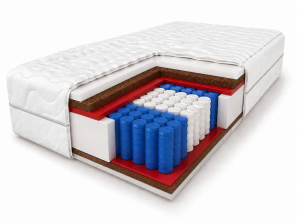 Materac kieszeniowy SALSA KOKOS 80x200x19, 7 stref, antyalergiczny, pianka T25, mata kokosowa, średnio twardy/twardy H3/H4