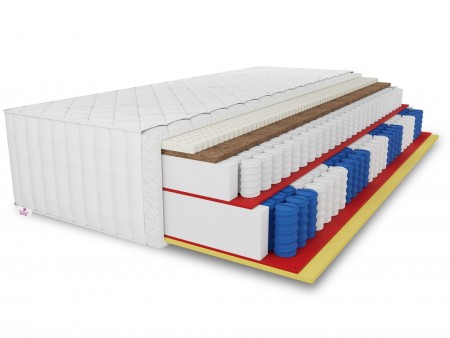 180x200 TENCEL LUX H3 pocket spring mattress, pocket springs, latex, coconut fibre, T30 foam, 7 zones, hypoallergenic, height 36