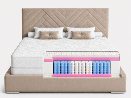 PARIS 120x200 pocket spring mattress, latex, 7 zones, hypoallergenic H3, T25 foam, height 27cm