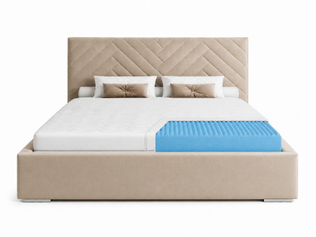 Schaumstoffmatratze 140x200 NATURAL H3, 10 cm, T25-Schaumstoff, mit Massageeffekt, beidseitig nutzbar, 7 Zonen