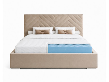 Schaumstoffmatratze NICOLE 160x200x10 – T25-Schaumstoff, mit Massageeffekt, beidseitig nutzbar, H3 (mittelhart), 7 Zonen, atmung