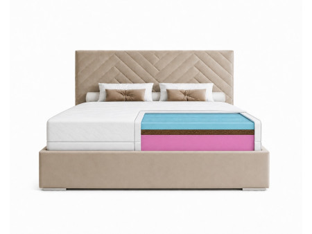 Schaumstoffmatratze 120x200 TWIST H3/H4, 15 cm, T25-Schaumstoff, mit Kokosfasern, antiallergisch, beidseitig nutzbar