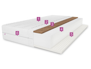 TANGO H3/H4 foam and coconut fibre mattress, reversible, latex mattress, height 20 cm 1