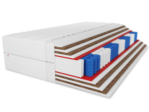 90x200 PLUS SIZE COMBO H5 pocket spring mattress, coconut fibre, T25 foam, pocket springs, reversible, anti-allergenic, height 3